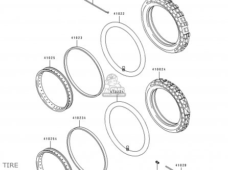 TIRE - KDX125-B2 KDX125SR 1991 UNITED KINGDOM FR SD