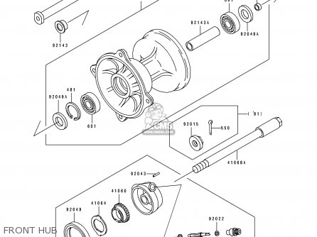 FRONT HUB - KDX125-B2 KDX125SR 1991 UNITED KINGDOM FR SD