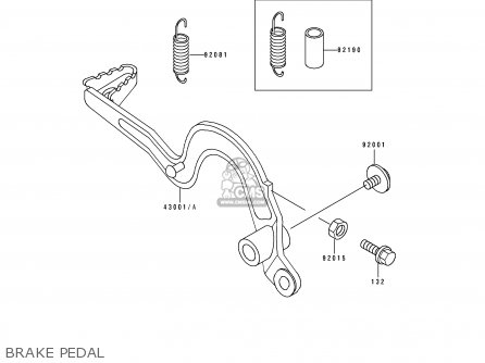 BRAKE PEDAL - KDX125-B2 KDX125SR 1991 UNITED KINGDOM FR SD