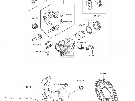 FRONT CALIPER - KDX125-B2 KDX125SR 1991 UNITED KINGDOM FR SD