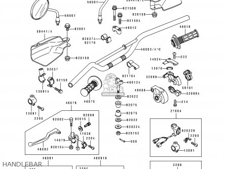 HANDLEBAR - KDX125-B2 KDX125SR 1991 UNITED KINGDOM FR SD