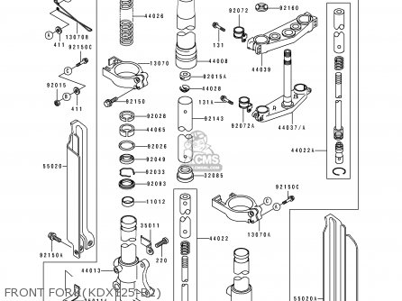 FRONT FORK(KDX125-B2) - KDX125-B2 KDX125SR 1991 UNITED KINGDOM FR SD