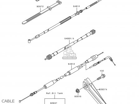 CABLE - KDX125-B2 KDX125SR 1991 UNITED KINGDOM FR SD