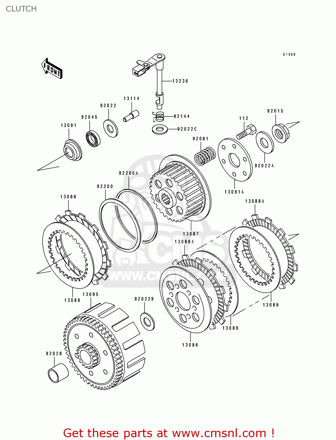 CLUTCH KDX125-B3 KDX125SR 1992 FRANCE SD