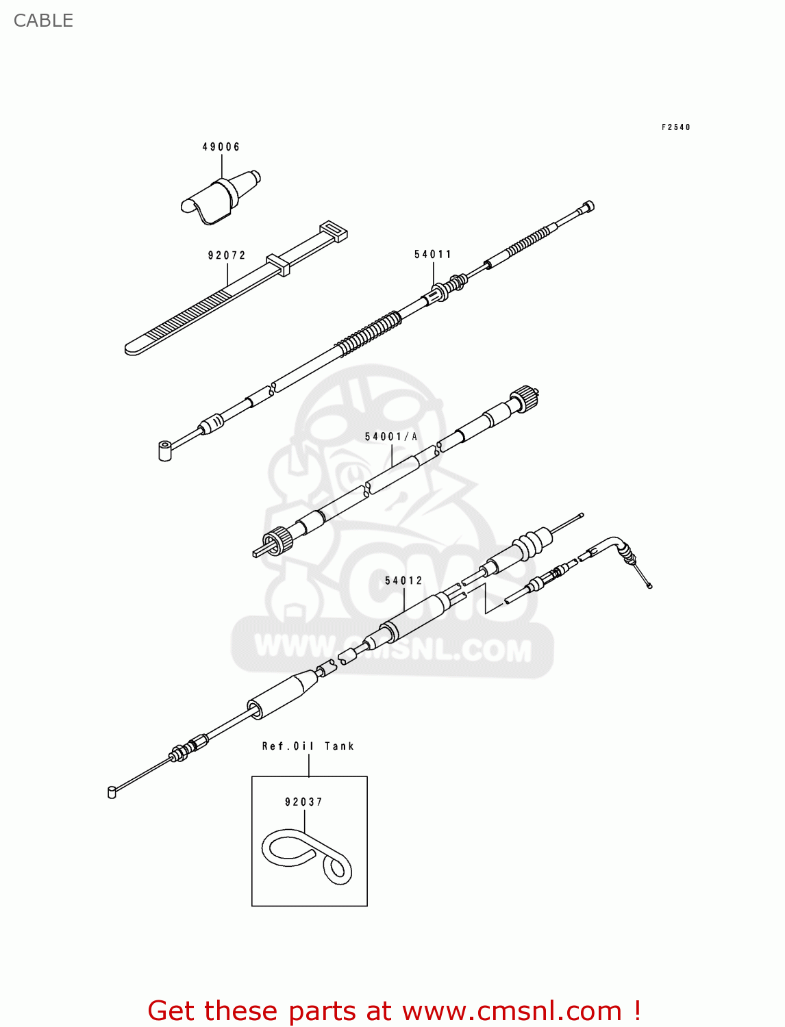 CABLE KDX125-B3 KDX125SR 1992 FRANCE SD