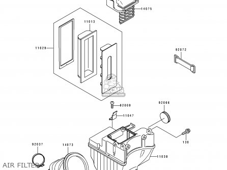 AIR FILTER - KDX125-B3 KDX125SR 1992 FRANCE SD