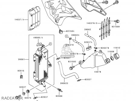 RADIATOR - KDX125-B3 KDX125SR 1992 FRANCE SD