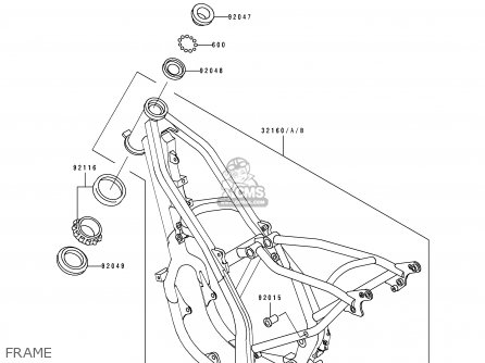 FRAME - KDX125-B3 KDX125SR 1992 FRANCE SD