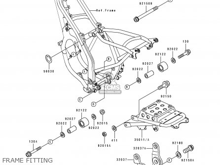 FRAME FITTING - KDX125-B3 KDX125SR 1992 FRANCE SD