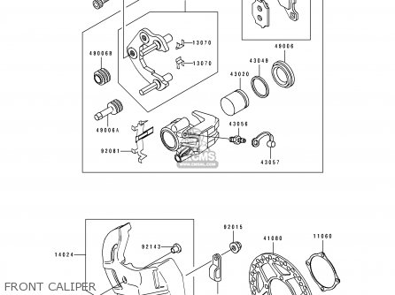 FRONT CALIPER - KDX125-B3 KDX125SR 1992 FRANCE SD