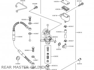 REAR MASTER CYLINDER - KDX125-B3 KDX125SR 1992 FRANCE SD