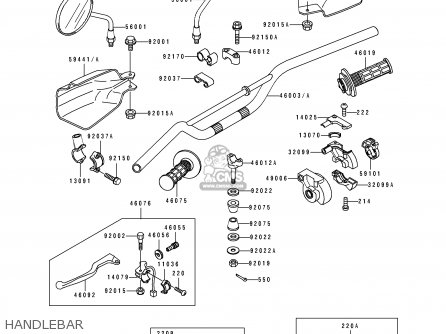 HANDLEBAR - KDX125-B3 KDX125SR 1992 FRANCE SD