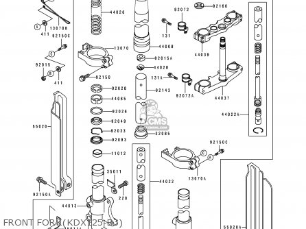 FRONT FORK(KDX125-B3) - KDX125-B3 KDX125SR 1992 FRANCE SD
