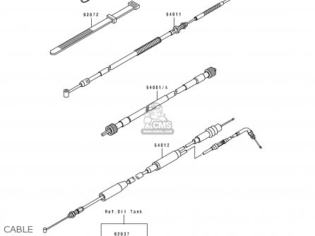 CABLE - KDX125-B3 KDX125SR 1992 FRANCE SD