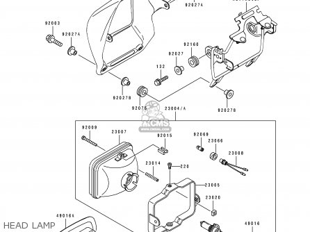 HEAD LAMP - KDX125-B3 KDX125SR 1992 FRANCE SD