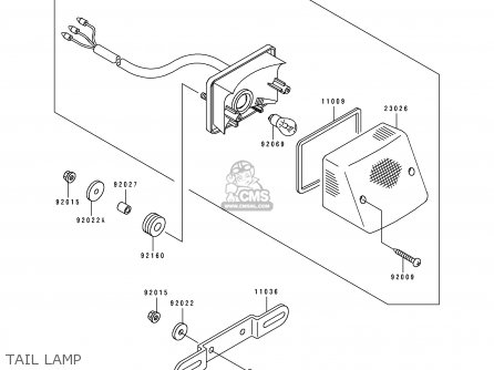 TAIL LAMP - KDX125-B3 KDX125SR 1992 FRANCE SD