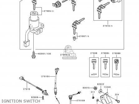 IGNITION SWITCH - KDX125-B3 KDX125SR 1992 FRANCE SD