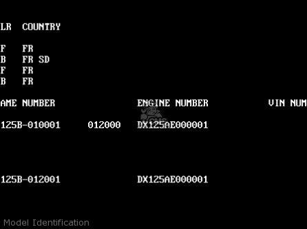 Model Identification - KDX125-B3 KDX125SR 1992 FRANCE SD