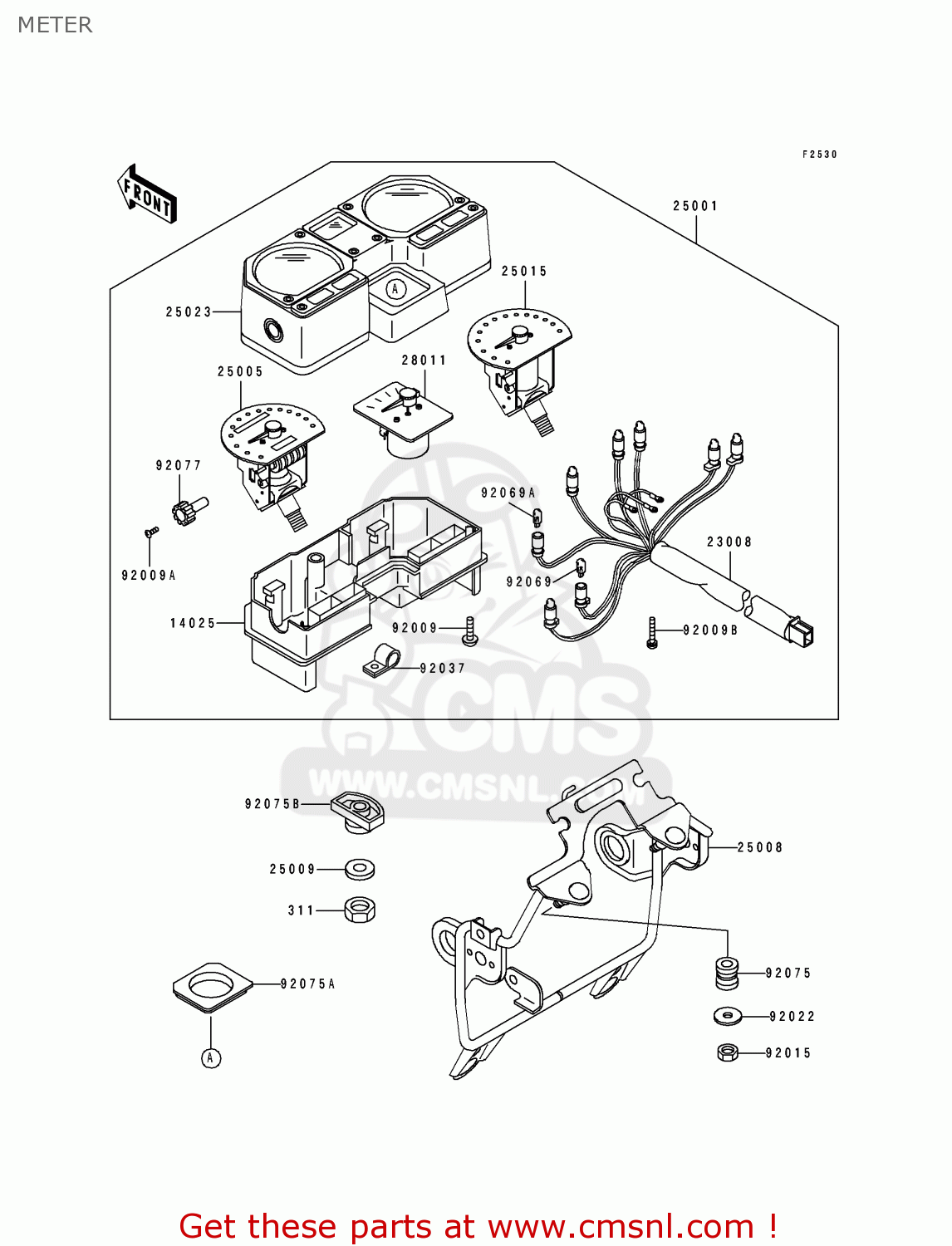 METER KDX125-B4 KDX125SR 1993 FRANCE