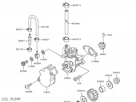 OIL PUMP - KDX125-B4 KDX125SR 1993 FRANCE