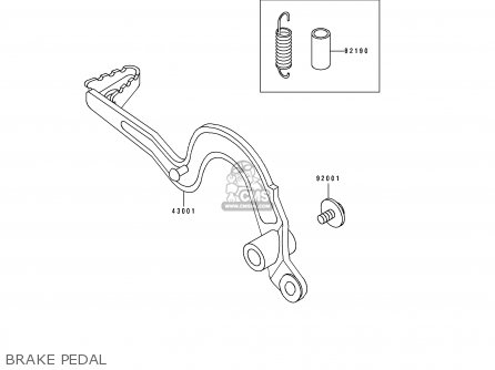 BRAKE PEDAL - KDX125-B4 KDX125SR 1993 FRANCE