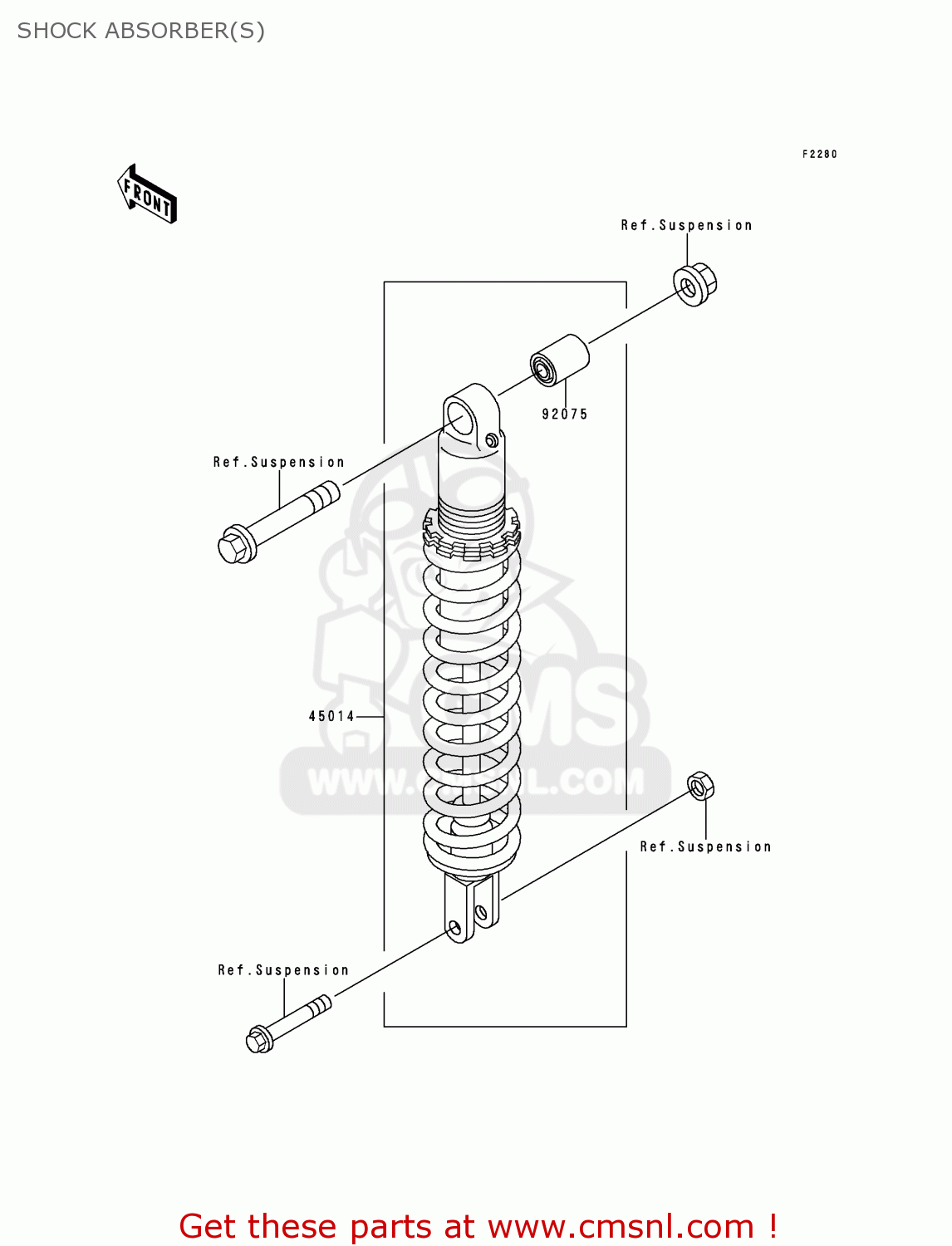 SHOCK ABSORBER(S) KDX125-B6 KDX125SR 1999 EUROPE FR NL GR