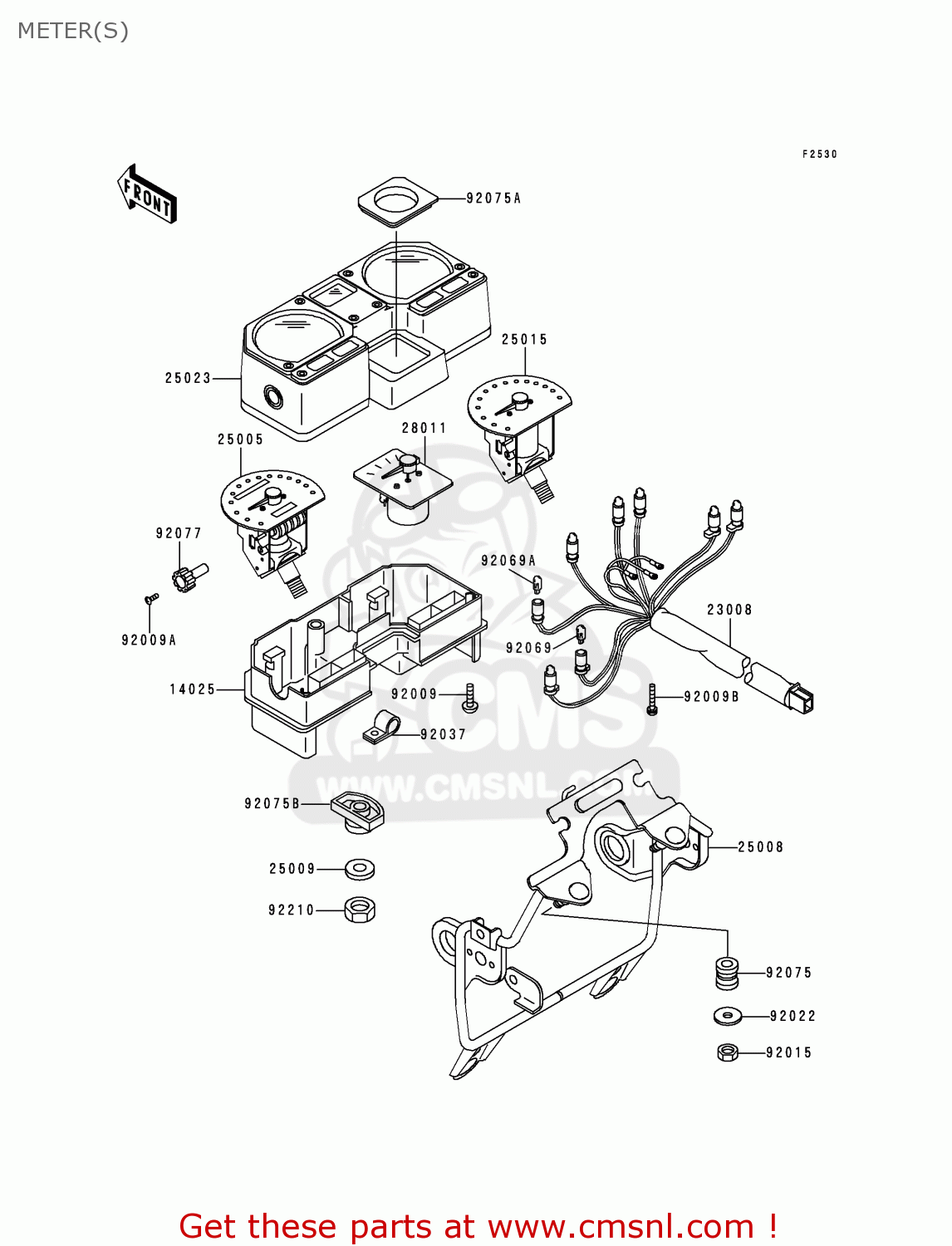 METER(S) KDX125-B6 KDX125SR 1999 EUROPE FR NL GR
