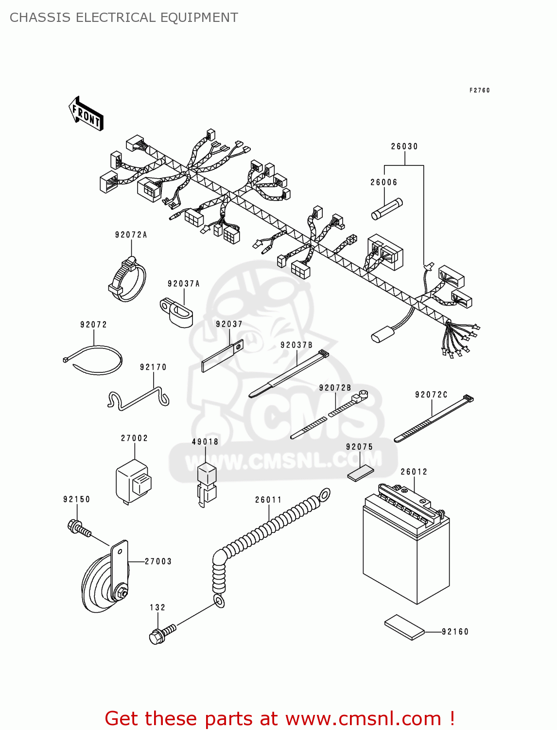 CHASSIS ELECTRICAL EQUIPMENT KDX125-B6 KDX125SR 1999 EUROPE FR NL GR
