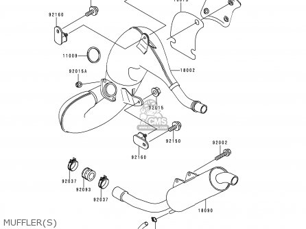MUFFLER(S) - KDX125-B6 KDX125SR 1999 EUROPE FR NL GR