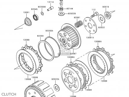 CLUTCH - KDX125-B6 KDX125SR 1999 EUROPE FR NL GR