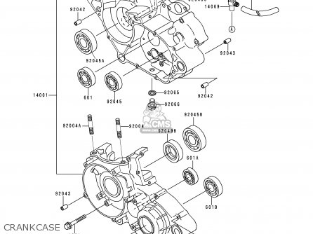 CRANKCASE - KDX125-B6 KDX125SR 1999 EUROPE FR NL GR