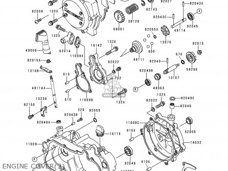 ENGINE COVER(S) - KDX125-B6 KDX125SR 1999 EUROPE FR NL GR