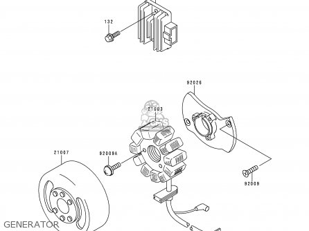 GENERATOR - KDX125-B6 KDX125SR 1999 EUROPE FR NL GR