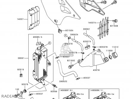 RADIATOR - KDX125-B6 KDX125SR 1999 EUROPE FR NL GR