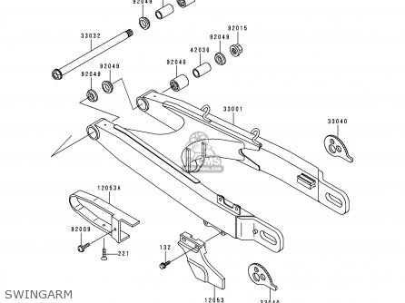 SWINGARM - KDX125-B6 KDX125SR 1999 EUROPE FR NL GR
