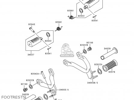FOOTRESTS - KDX125-B6 KDX125SR 1999 EUROPE FR NL GR