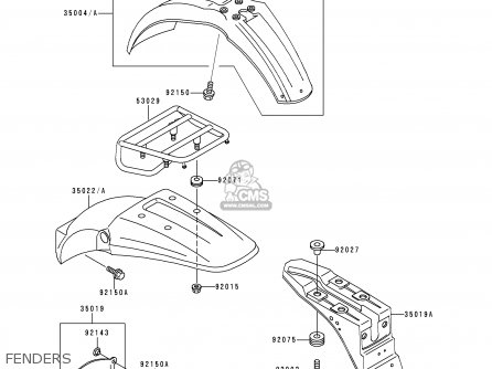 FENDERS - KDX125-B6 KDX125SR 1999 EUROPE FR NL GR