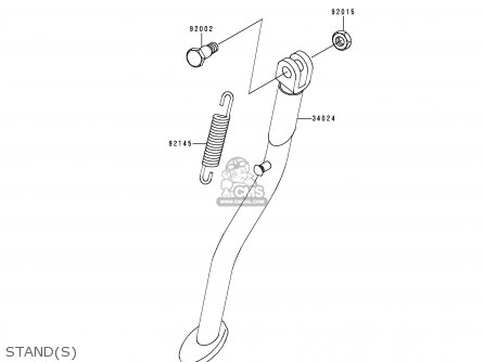 STAND(S) - KDX125-B6 KDX125SR 1999 EUROPE FR NL GR