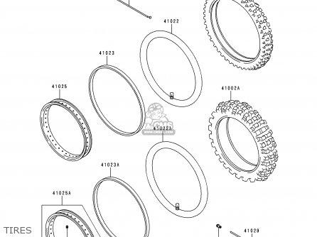 TIRES - KDX125-B6 KDX125SR 1999 EUROPE FR NL GR