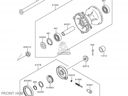 FRONT HUB - KDX125-B6 KDX125SR 1999 EUROPE FR NL GR