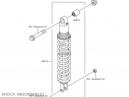 SHOCK ABSORBER(S) - KDX125-B6 KDX125SR 1999 EUROPE FR NL GR