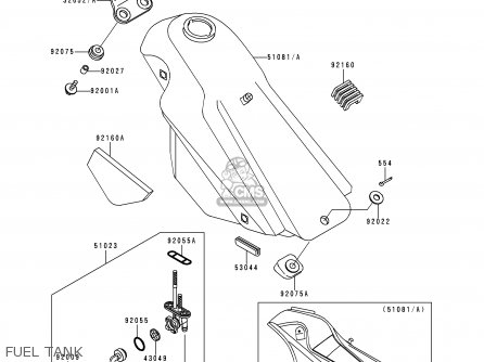 FUEL TANK - KDX125-B6 KDX125SR 1999 EUROPE FR NL GR