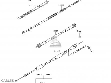 CABLES - KDX125-B6 KDX125SR 1999 EUROPE FR NL GR