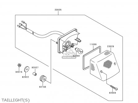 TAILLIGHT(S) - KDX125-B6 KDX125SR 1999 EUROPE FR NL GR