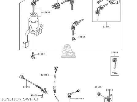 IGNITION SWITCH - KDX125-B6 KDX125SR 1999 EUROPE FR NL GR