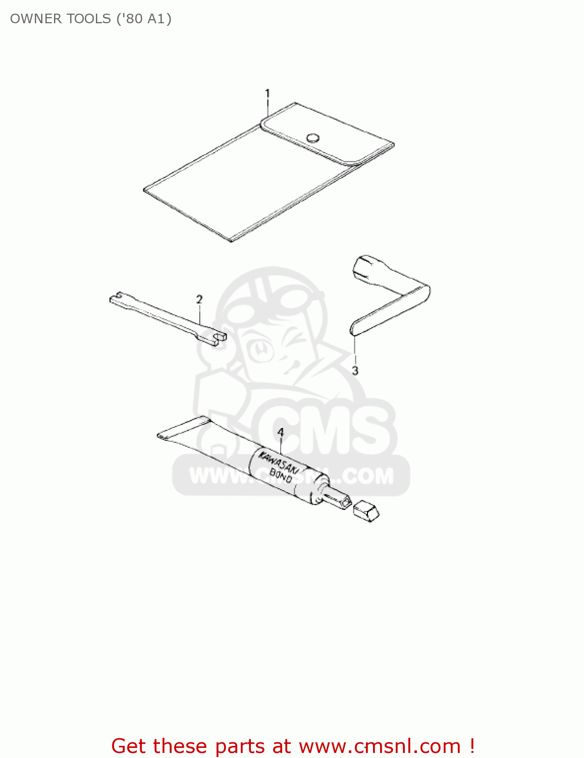 OWNER TOOLS ('80 A1) KDX175-A1 KDX175 1980 USA CANADA