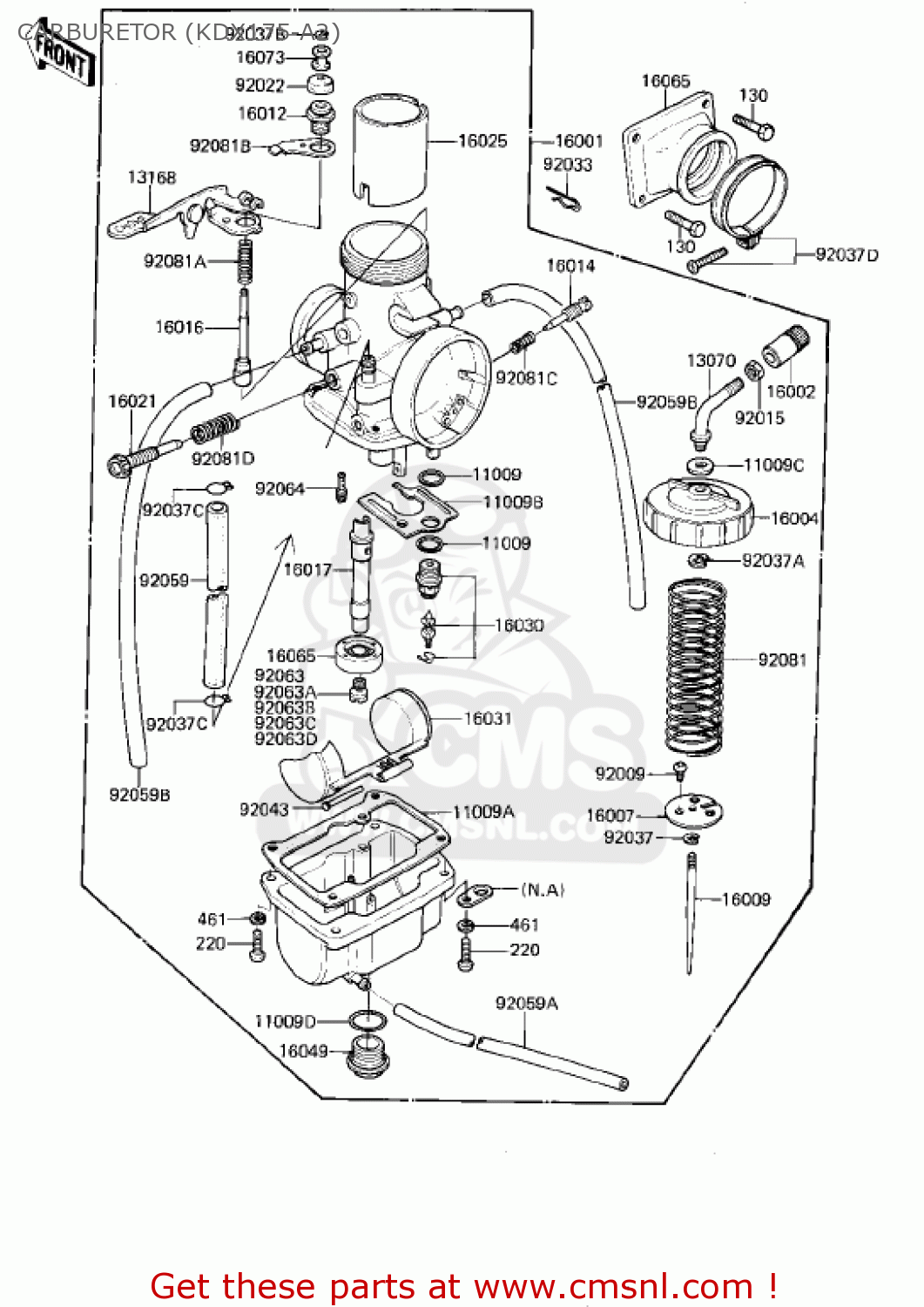 CARBURETOR (KDX175-A2) KDX175-A1 KDX175 1980 USA CANADA