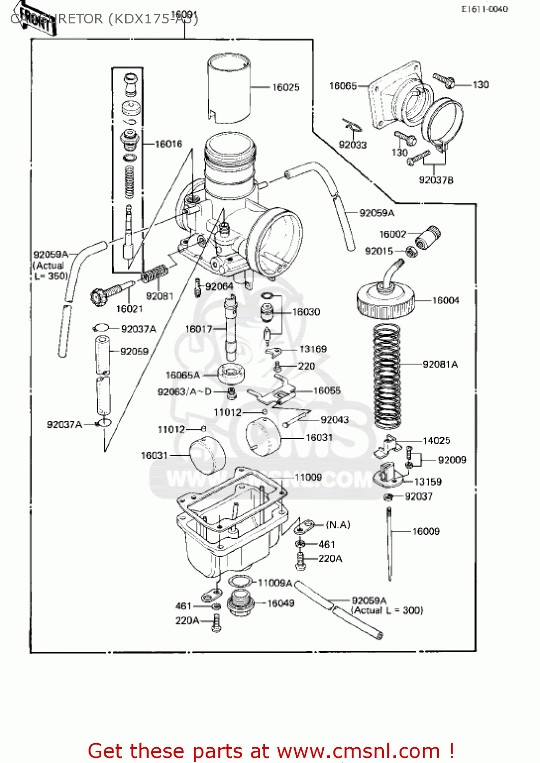 CARBURETOR (KDX175-A3) KDX175-A1 KDX175 1980 USA CANADA