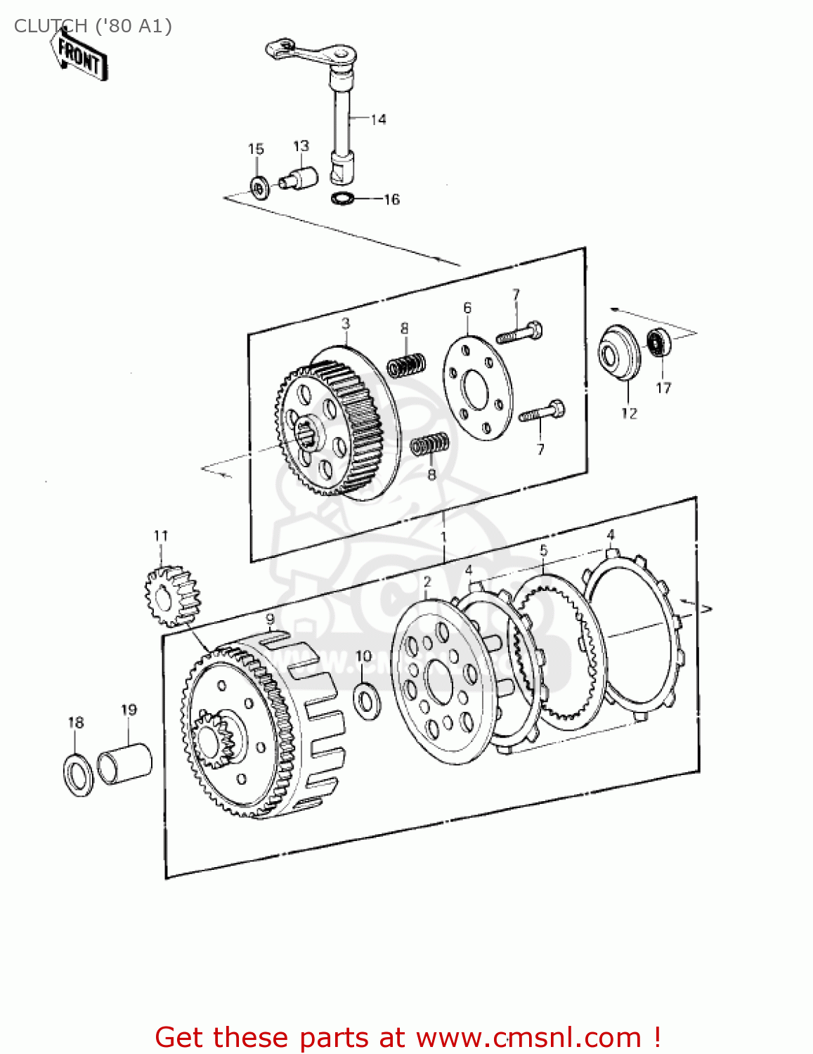 CLUTCH ('80 A1) KDX175-A1 KDX175 1980 USA CANADA