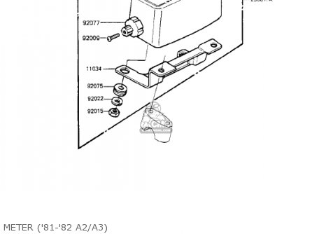 METER ('81-'82 A2/A3) - KDX175-A1 KDX175 1980 USA CANADA